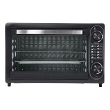 48L Mini Oven and Grill 2000W Electric Oven with Rotisserie 60 Minute Timer 4 Selector for Baking Roasting