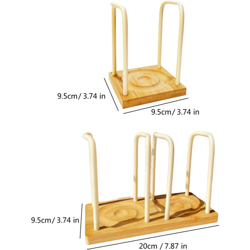 Cup Holder Organizer Bamboo Dispenser SpaceSaving Vertical Design for Kitchen and Office 2