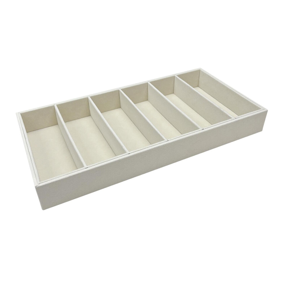 Sunglasses Organizer Tray with Soft Flannel Protection, 6 Grid Stackable Eyewear Display Case