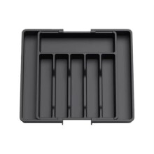 Expandable Utensil Drawer Organizer Silverware Tray BPA Adjustable Cutlery Holder Dark Gray