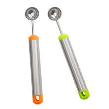 2Pcs Stainless Steel Watermelon Ball Scoop Melon Baller with Smooth Polished Head for Fruit Dessert