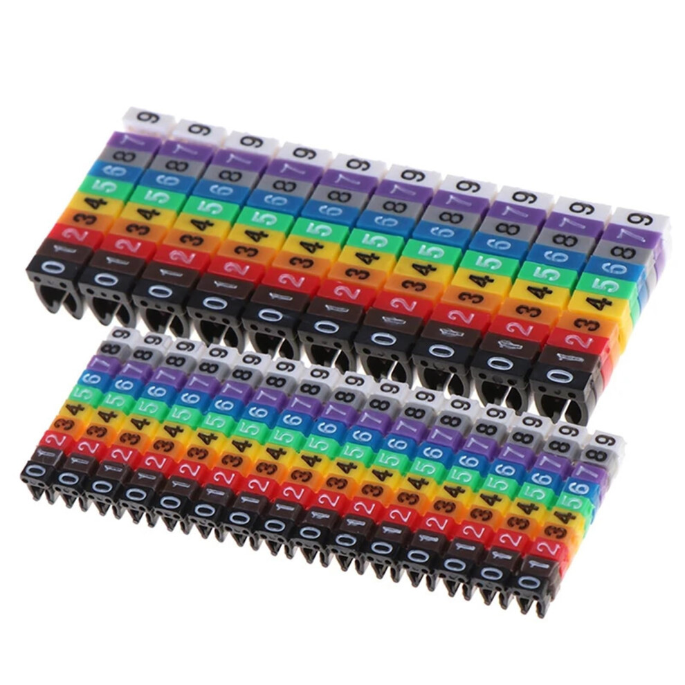 Cable Markers 150Pcs Plastic 2.5Mm Snapon Wire Number Tags For Clear Electrical Identification 9113335207806