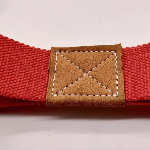 Weightlifting Straps with Enhanced Grip Support and Cotton Wrist Wraps for Strength Training Red 2