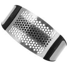 Garlic Press Stainless Steel Crusher with Ergonomic Comfort Grip for Easy Manual Mincing Kitchen Use