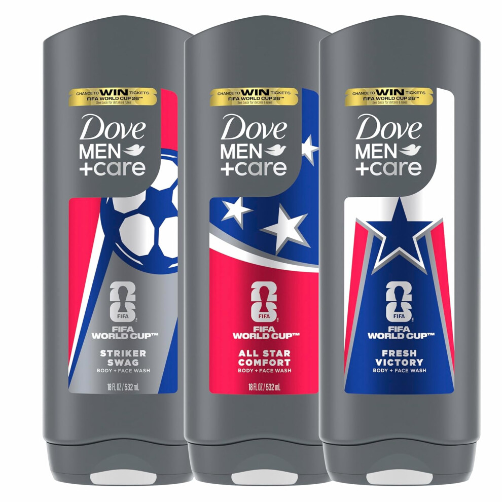 Dove Men + Care Fifa Body & Face Wash 3 Count