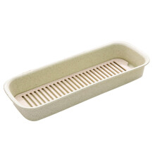 Large Capacity Cutlery Organizer with Removable Draining Tray, Plastic Utensil Holder for Kitchen Countertop