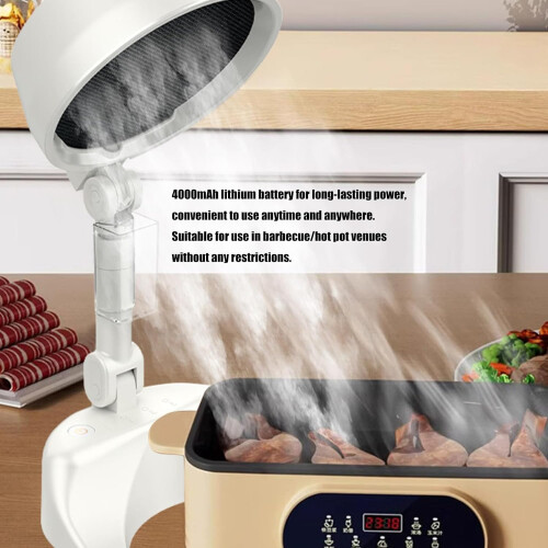 Portable Range Hood for Indoor BBQ and Kitchen, Low Noise, 3 Speeds, Foldable Compact Design 2