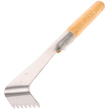 Stainless Steel Garden Trowel with Ergonomic Wooden Handle for Transplanting and Digging