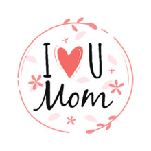 Kiplyki Mother's Day Wall Stickers Love Crown Stickers Bedroom Wall Decoration Stickers
