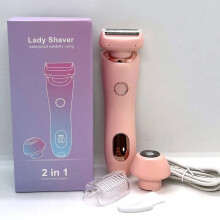 TrimTide 2 In 1 Bikini Trimmer Face Shavers Hair Removal for Underarms Legs, Pink, 2 Pack