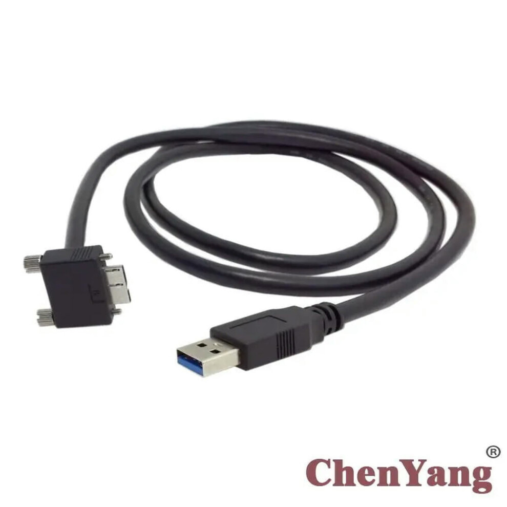 For 1.2M 90 Degree Down Angled Micro Usb Screw Mount To 3.0 Data Cable For Industrial Camera 9377112332314