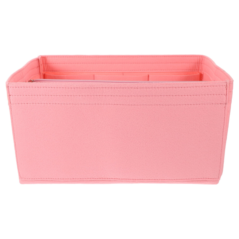 Guangmc Makeup Organizer Felt Bag Insert with Zipper