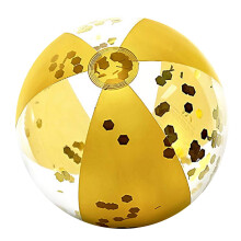 Ziloco 15.75" Confetti Glitters Inflatable Clear Beach Toy Ball