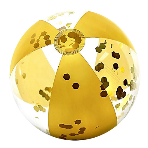 Ziloco 15.75" Confetti Glitters Inflatable Clear Beach Toy Ball