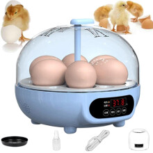 Smart Egg Incubator with Bluetooth Connectivity, Temperature Control and Humidity Regulation for Optimal Hatching, Internal Lighting and Transparent