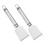2pcs Stainless Steel Scraper with Ergonomic Grip for Versatile Kitchen and Freezer Cleaning 1
