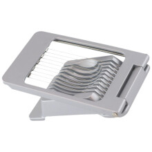 Egg Slicer with Stainless Steel Wire, Foldable Aluminum Cutter for HardBoiled Eggs and Vegetables