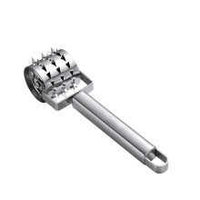 Stainless Steel Meat Tenderizer with Ergonomic Rolling Hammer for Steak Beef and Pork