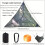 Large MultiPerson Camping Hammock Swing with Triangular Stability Frame for Outdoor Hiking Black 3