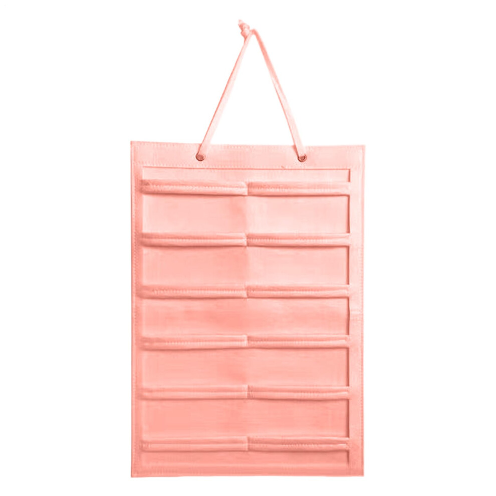 Pink Wall Mounted Sunglasses Organizer With Felt Eyewear Storage Rack, Vertical Spacesaving Design