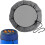 Rain Barrel Cover Mesh Screen with Adjustable Drawstring, 100cm Debris Filter Net Prevents Leaves 4