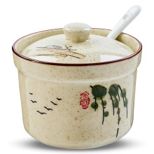 Sugar Bowl with Lid and Spoon, 10oz Ceramic Sugar Container for Coffee, Tea and Kitchen Counter