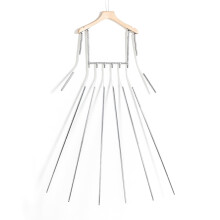 Adjustable Dress Form Mannequin with Solid Wood Clothing Display Stand and Detachable Arms