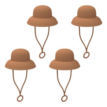 Reusable Straw Toppers with Cute Cowboy Hat Design, Splashproof Airtight Silicone Covers, 4Pcs Brown
