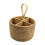 Rustic Rattan Cutlery Holder Kitchen Utensil Organizer with Handle for Flatware and Silverware 1