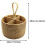 Rustic Rattan Cutlery Holder Kitchen Utensil Organizer with Handle for Flatware and Silverware 3