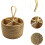 Rustic Rattan Cutlery Holder Kitchen Utensil Organizer with Handle for Flatware and Silverware 4