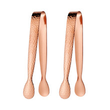 2pcs 304 Stainless Steel Ice Tongs with Ergonomic Grip for Kitchen Bar and Cafe Rust Resistant