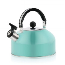 3 Liter Stainless Steel Whistling Tea Kettle Red Stovetop Fast Boil CoolTouch Handle