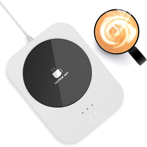 Coffee Mug Warmer USB Powered with 3Level Temperature Control and Auto Shut Off, White 2
