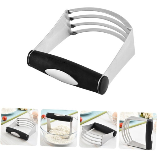 2pcs Stainless Steel Pastry Blender and Dough Scraper Baking Tools for Bread Making, Easy Clean 2