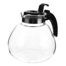 Insulated Coffee Pot Glass Percolator with Drip Filter for Camping and Home Use Black