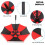 Golf Umbrella Extra Large Windproof Double Canopy Automatic Open Waterproof 62 Inch Black Red 3