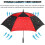 Golf Umbrella Extra Large Windproof Double Canopy Automatic Open Waterproof 62 Inch Black Red 2