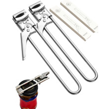 Adjustable Stainless Steel Jar Opener and Bottle Opener with NonSlip Grip for Seniors, 2pcs