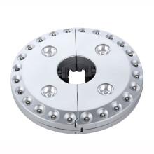 28 LED Patio Umbrella Lights with Adjustable Brightness, Battery Powered Easy Clamp for Camping