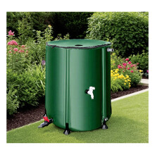 Foldable Rainwater Collection Barrel 50L with Filter, Durable Garden Water Butt for Outdoor Storage