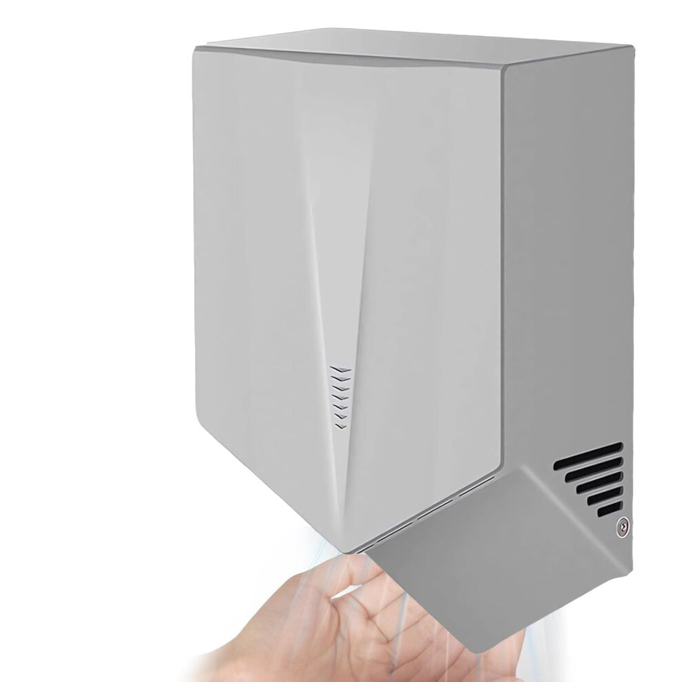 Electric Hand Dryer With Fast Drying 610S, Wall Mounted Automatic Sensor, Commercial Grey 1500W 9113335210424