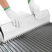 24 Inch Square Notch Tile Trowel with Baffle for Large Surface Coverage and Precise Adhesive Spread