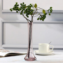 Tall Slim Clear Glass Vases for Flowers, Modern Transparent Vase for Table, Hotel & Home Decor, Compatible with Artificial Flower Arrangements