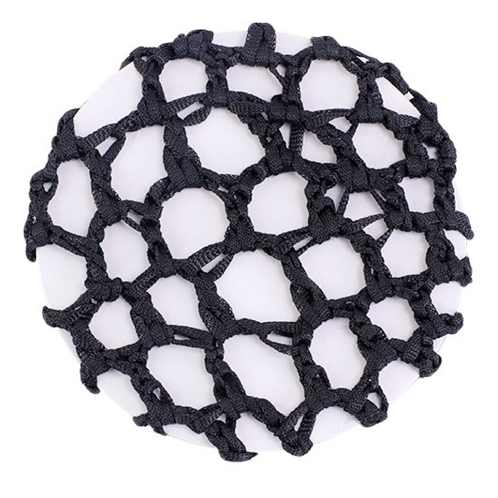 HeroNeo 10Pcs Women Girls Handmade Crochet Knit Mesh Bun Cover Elastic Snood Hair Net Multi Solid Color Ballet Dance Skating Hair Accessories