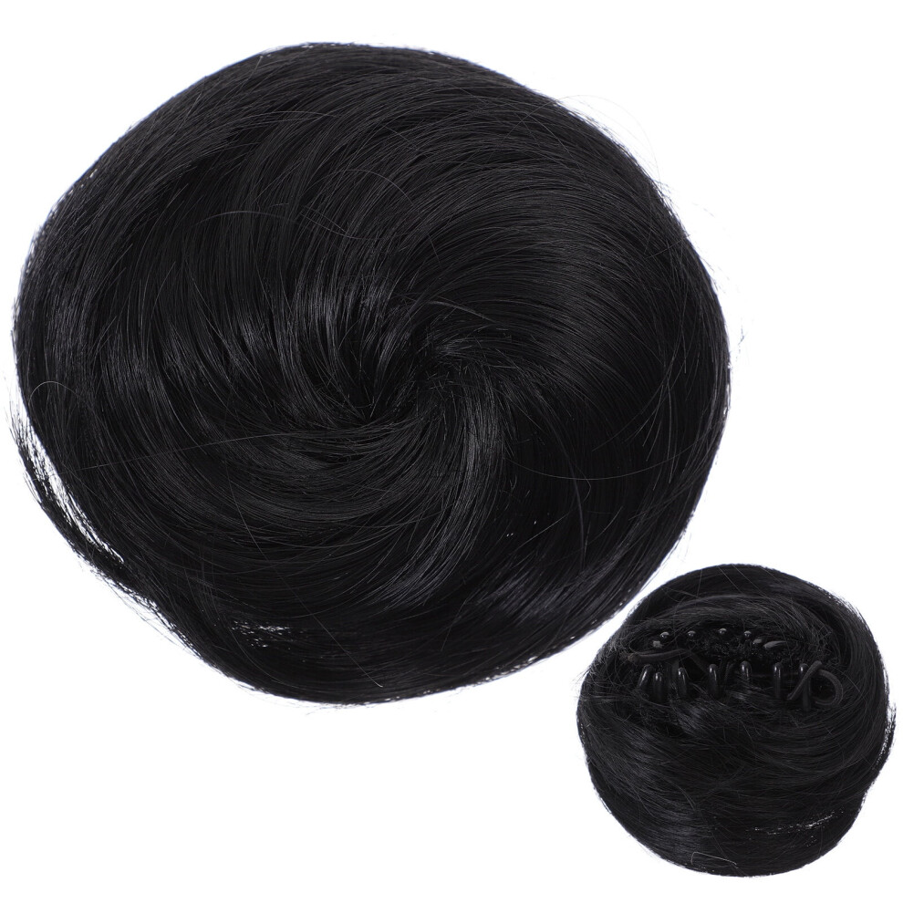 Unisex Fake Bun Hairpiece Hair Bun Claw Chignon Hairpiece Curly Hair Buns Holder