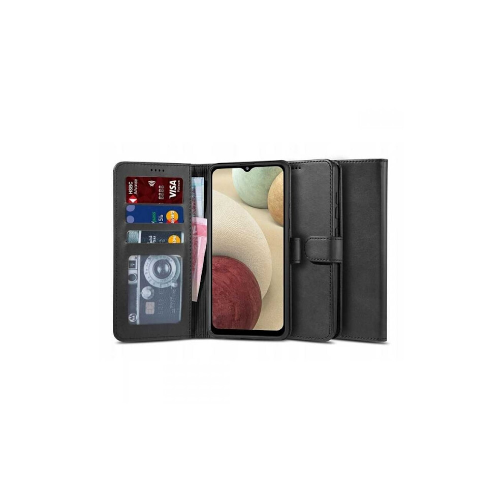 Compatible With Samsung A12 5G Wallet Case Pu Leather 4-Compartment Black 9377112337432