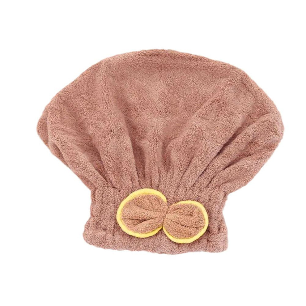 Coral Cute Dry Hair Cap Shower Cap With Fleece Quick For Adult Hair Ho1 S79c Z3y5