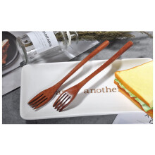 Wooden Fork Set Cutlery Set Wood Utensil for Eating Flatware Sets Reusable Forks Camping Kitchen Travel Utensils