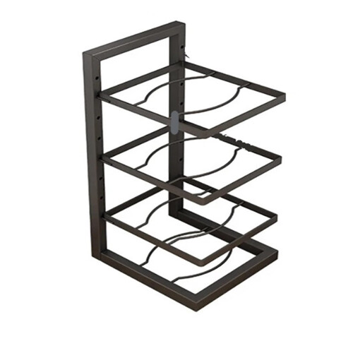 Adjustable Pot and Pan Organizer Rack, Stainless Steel 2 Tier SpaceSaving Kitchen Storage